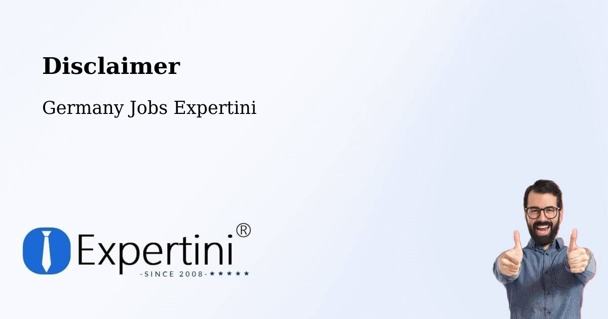 Disclaimer – Geraberg - Germany Jobs Expertini