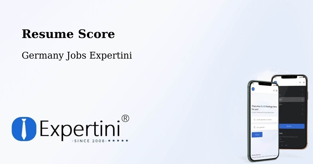 Resume Score & Job Description Match Tool – Geraberg - Germany Jobs Expertini